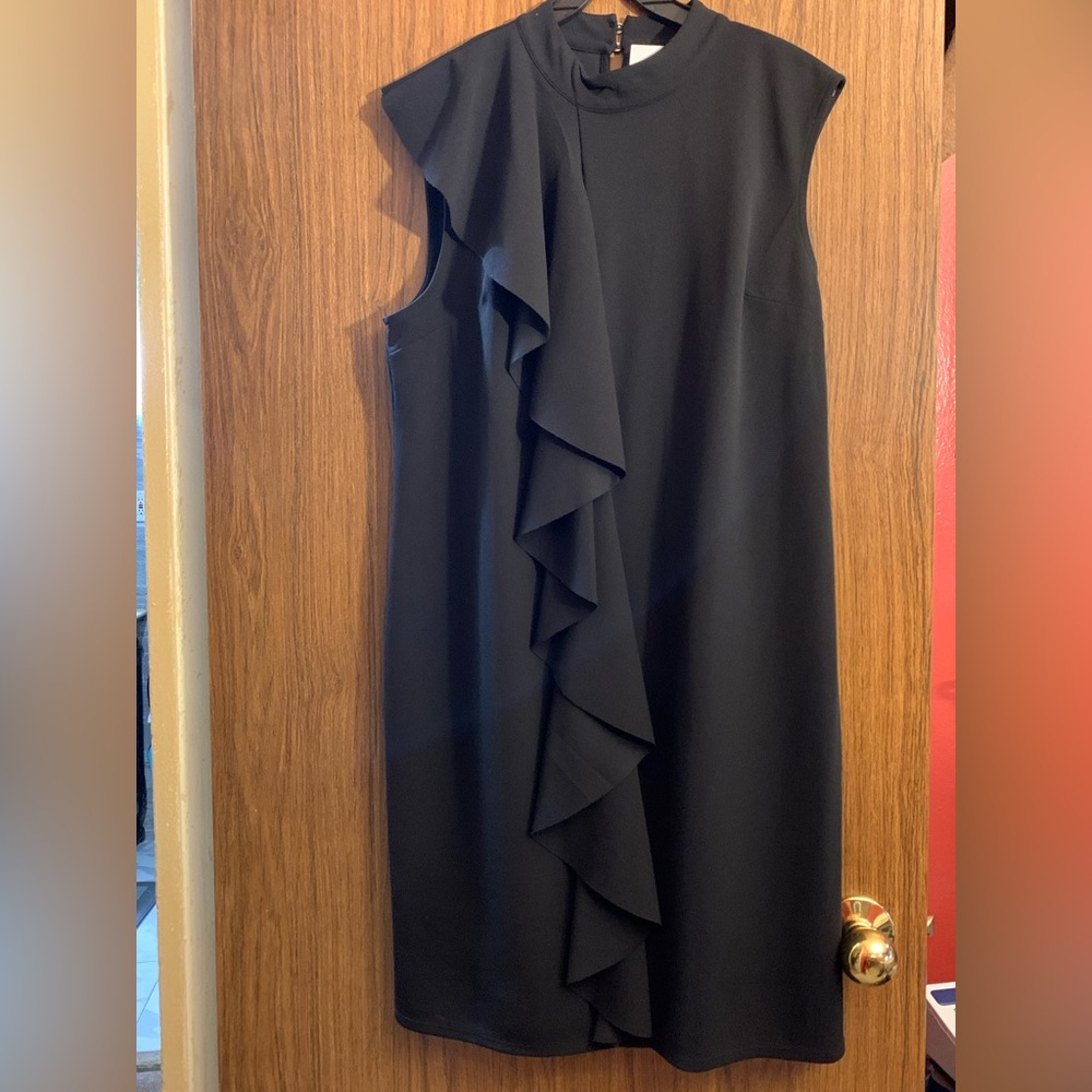 Cocomo Black Asymmetrical Ruffle Dress